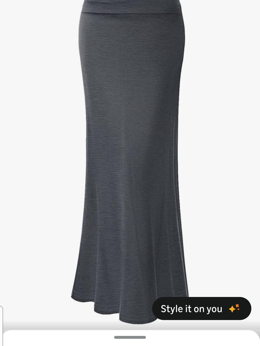 URBAN K Womens Basic Foldable High Waist Maxi Skirts